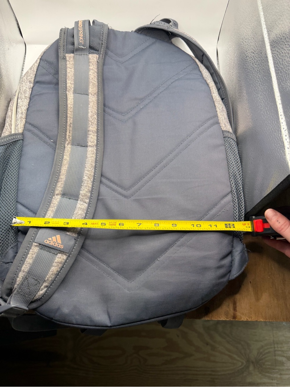 Adidas LoadSpring Gray Heather Backpack Rose Gold School Travel Bag - Picture 9 of 9